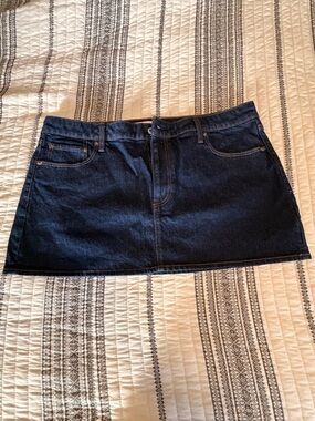 Abercrombie & Fitch Dark Indigo Denim Mini Skirt